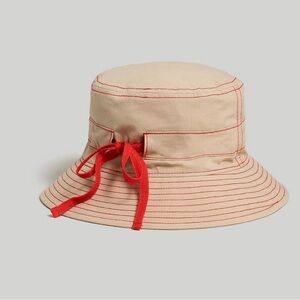 Madewell Contrast-Stitch Bucket Hat NWT (One Size, Adjustable)